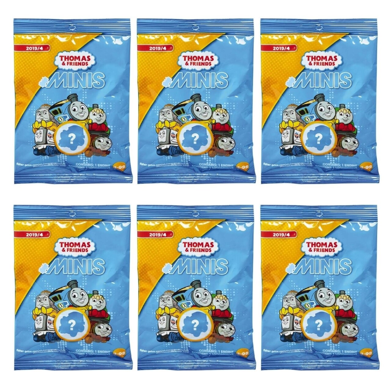 Thomas And Friends Minis Train Engines 6-Pack Wave 2 Bag Party Favor Gift